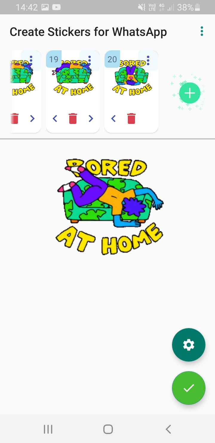 Managing a sticker pack ready for WhatsApp